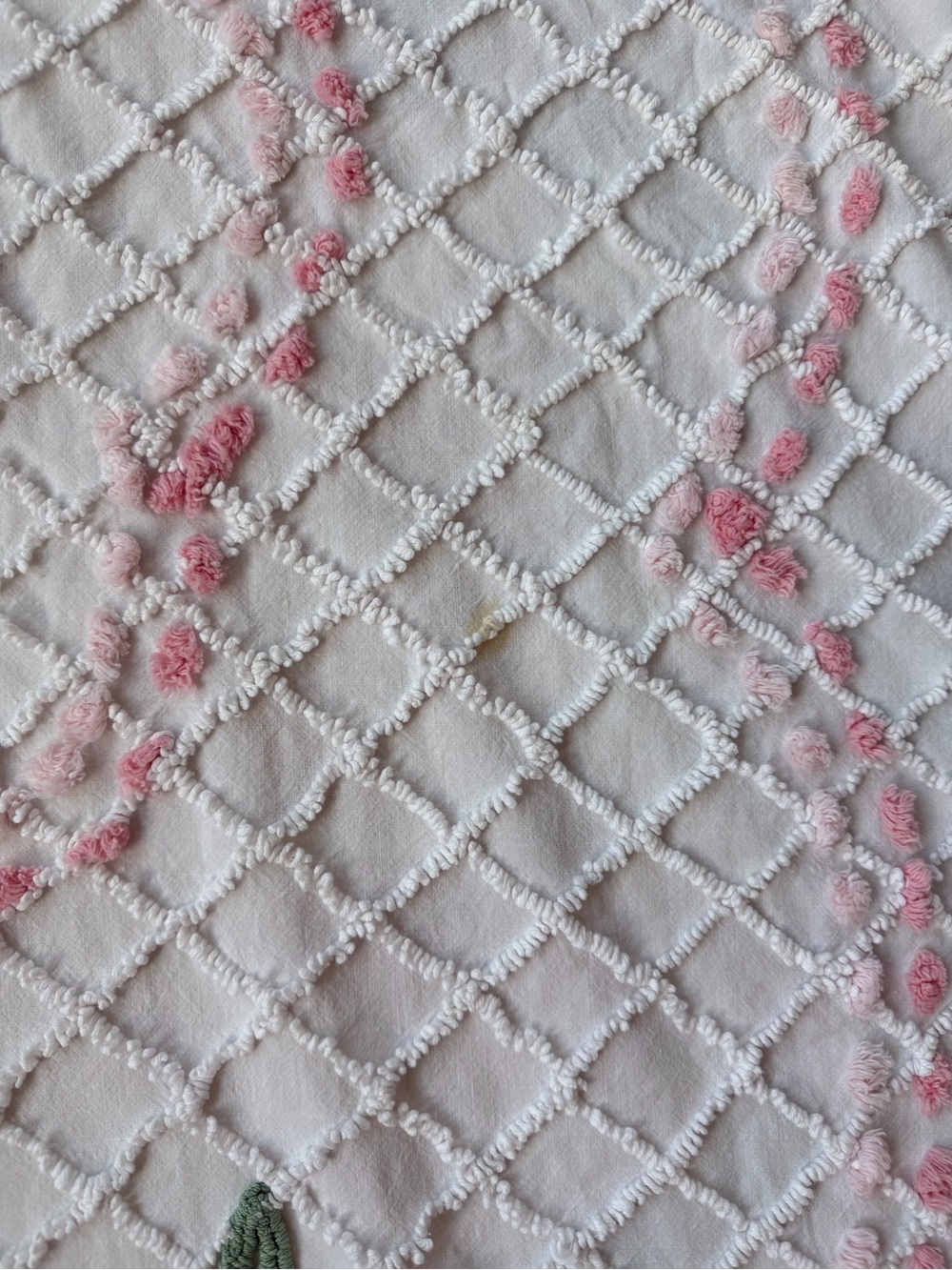 Vintage Chenille Bedspread Cabin Crafts Needletuft Original Cottagecore - Picture 5 of 10